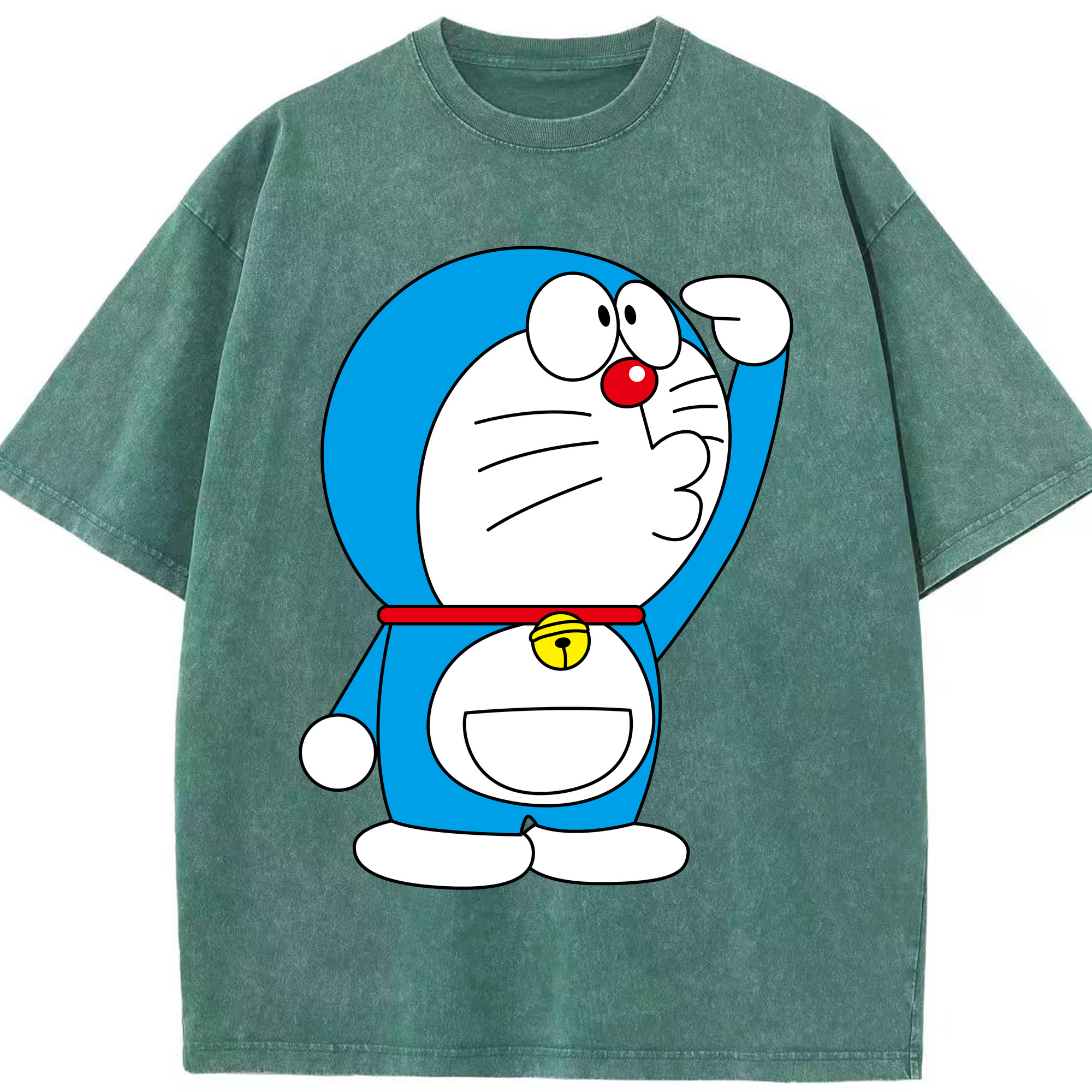 （画像用） ドラえもん Doraemon 綿100% ヴィンテージ風 半袖Tシャツ（フロントプリント）